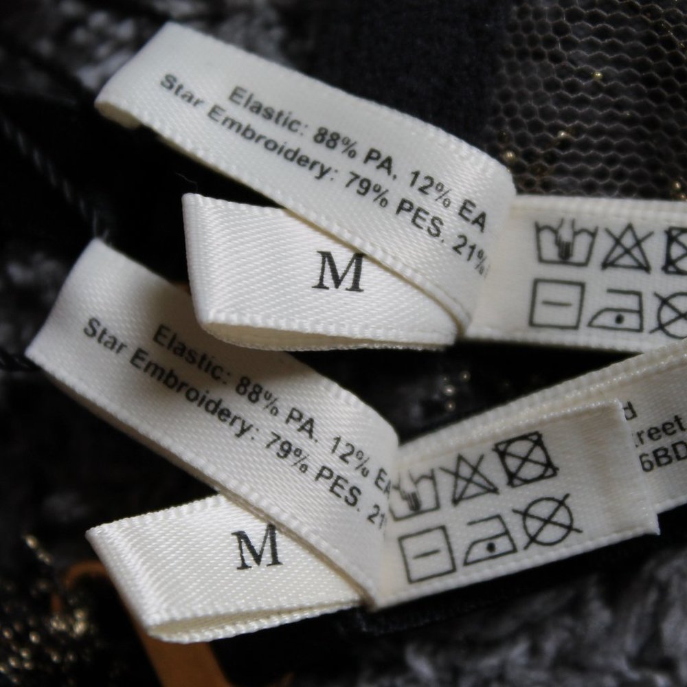SOLD Bordelle Selene Open Ouvert Wire Bra Thong set Black Gold star embroidery - Picture 12 of 12